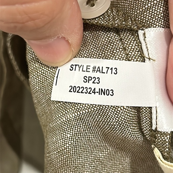 NWT Madewell Linen-Blend Alexandra Button-Front Mini Dress in Olive Branch - S - Picture 14 of 14